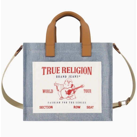 NWT True Religion Twill Medium Tote Bag SOLD OUT ONLINE!! - Picture 5 of 8